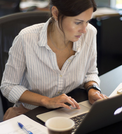 Woman on computer